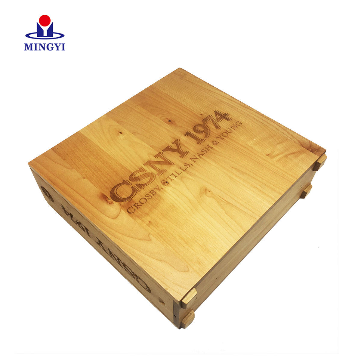 Square wood gift box