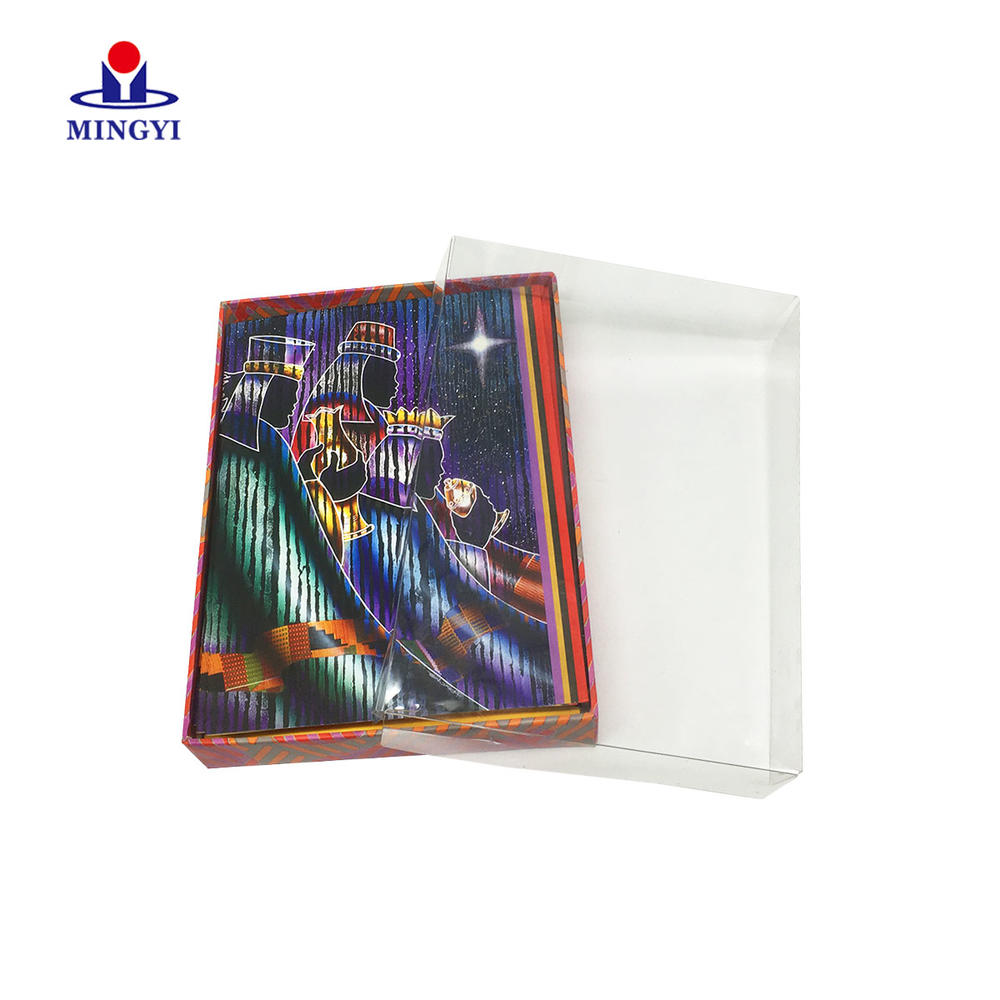 Luxury decorative card packaging box with PVC window make in china
