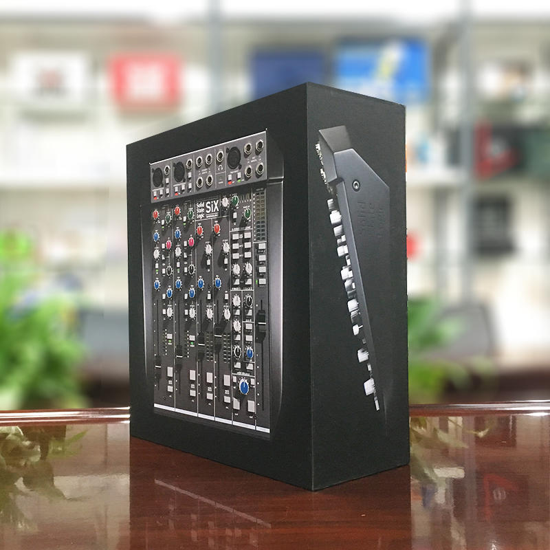 High quality rigid paperboard black matt digital packaging box for sound Module