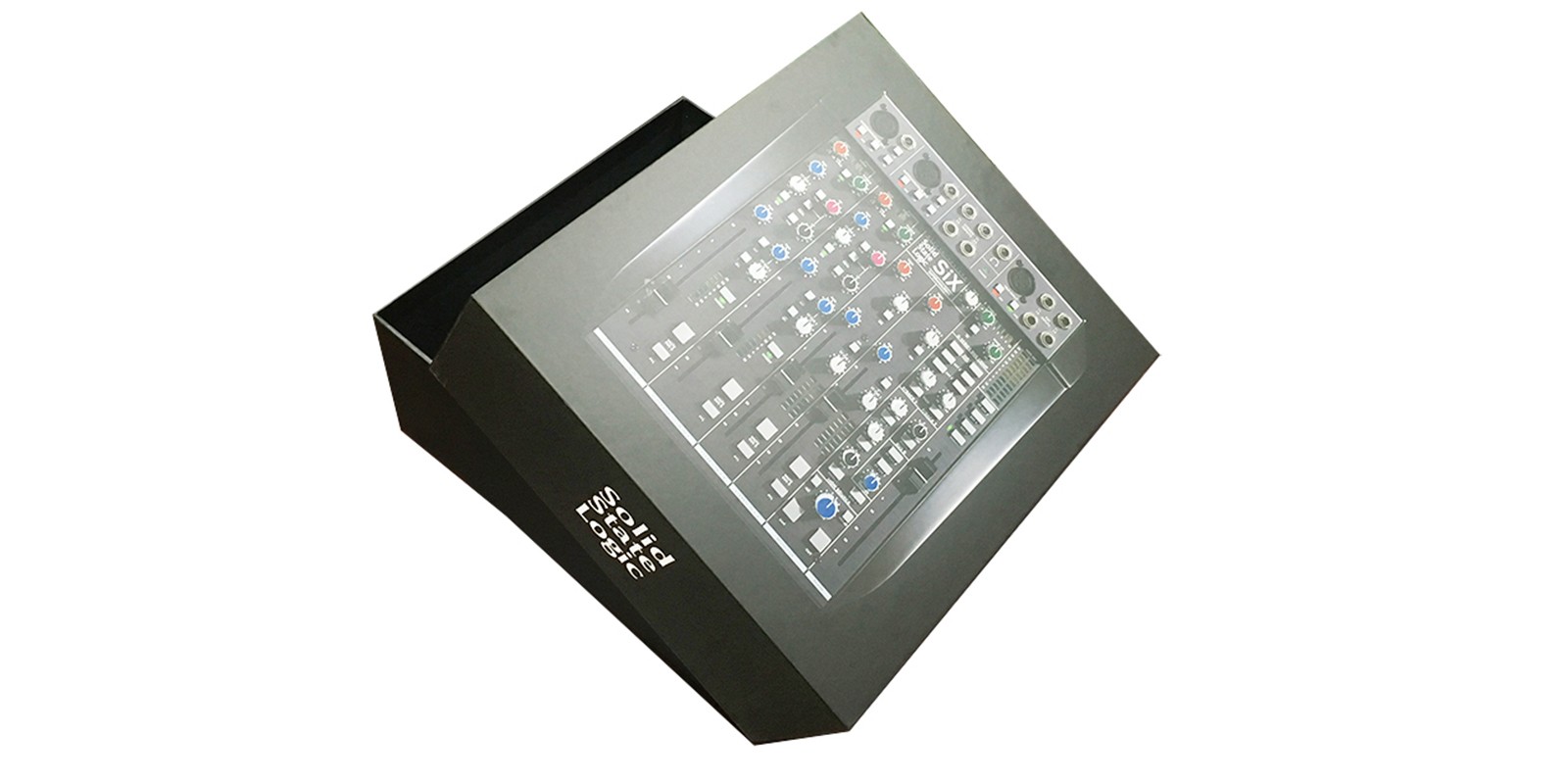 product-High quality rigid paperboard black matt digital packaging box for sound Module-Mingyi Print