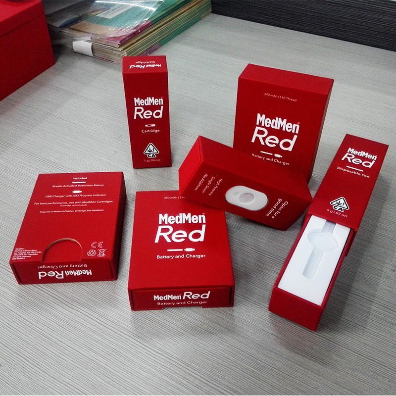 High quality rigid structure childproof lock marijuana retail packaging boxes custom