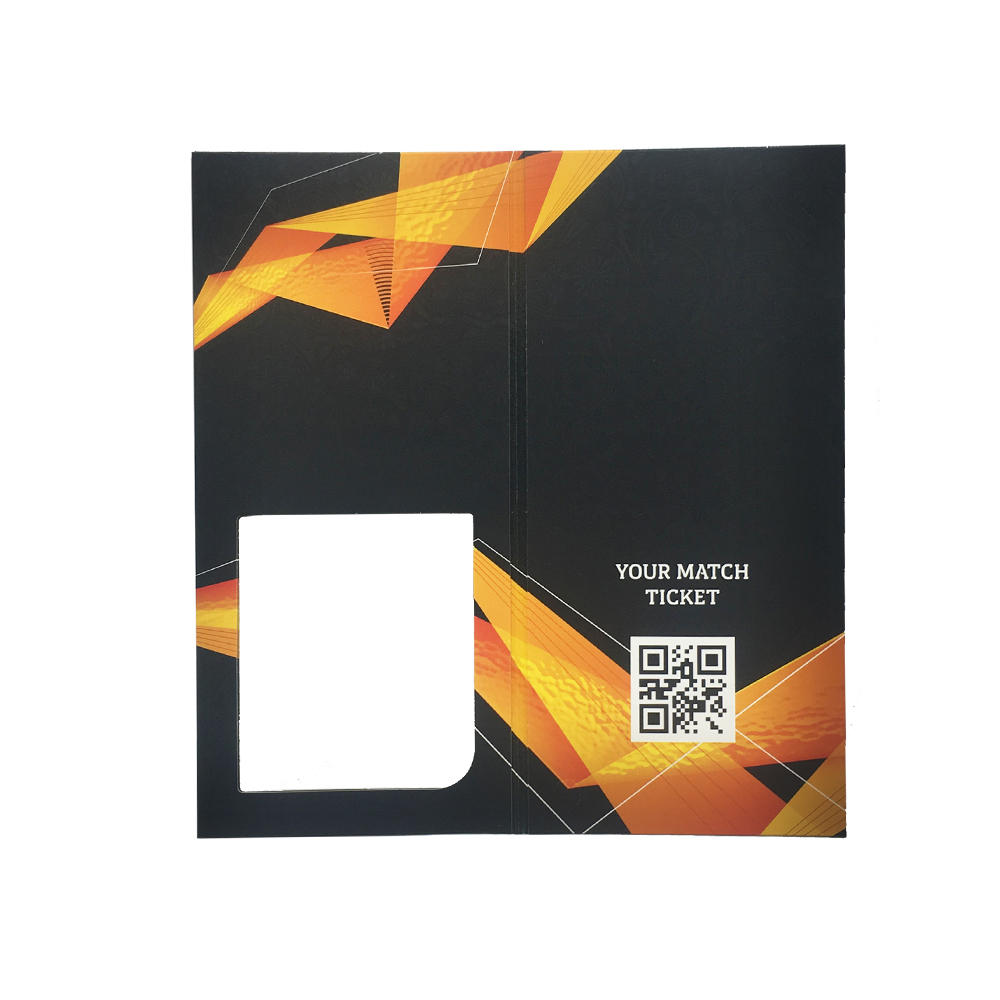 OEM Packaging Factory From China fair price high quality ticket case custom paper wallet with PET window and magnet closure print luxury CMYK color