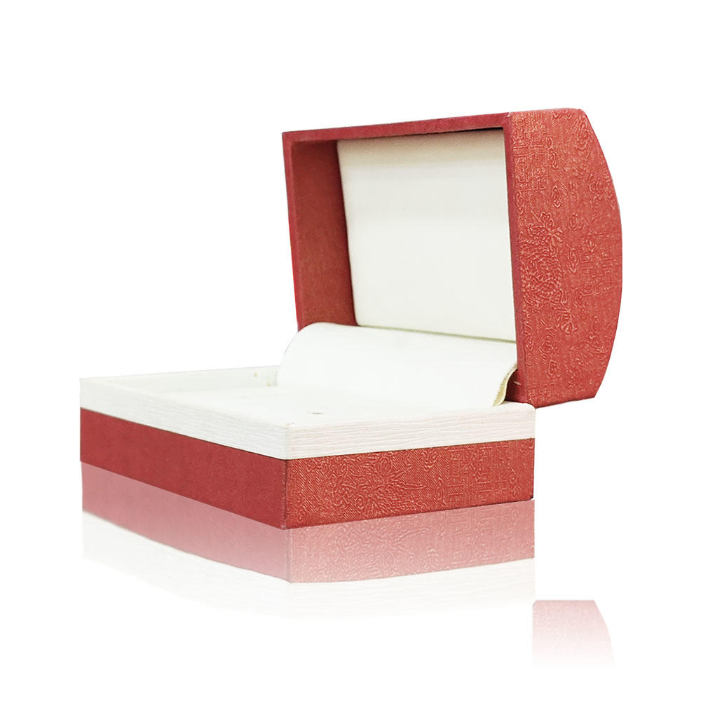 ECO friendly rigid clam shell paper ring jewelry packaging boxes